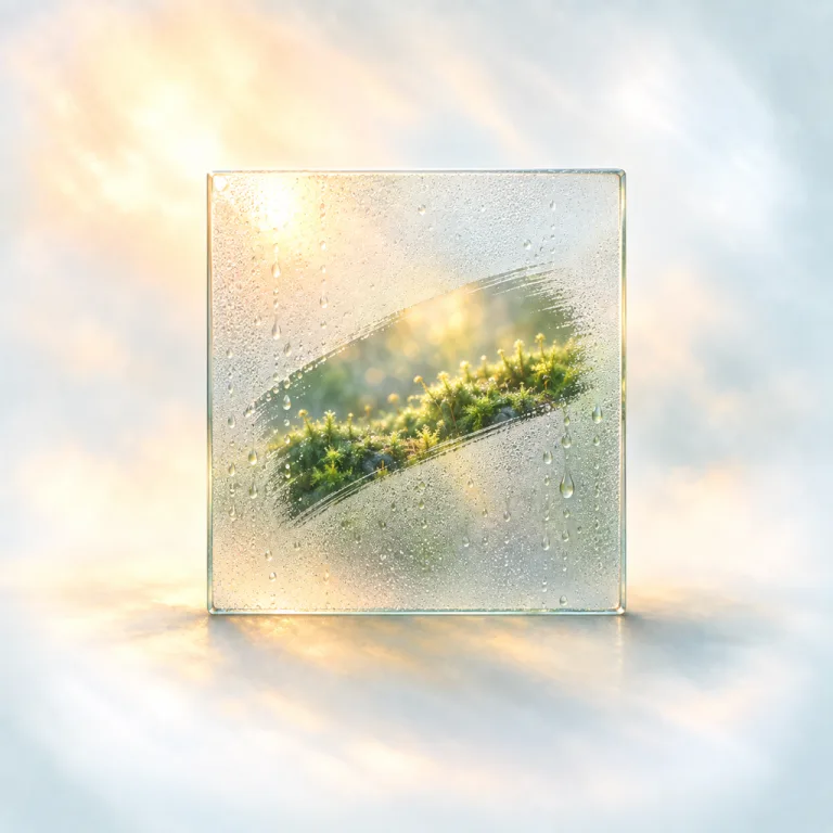 A frosted preview pane sliding open over a folder of files